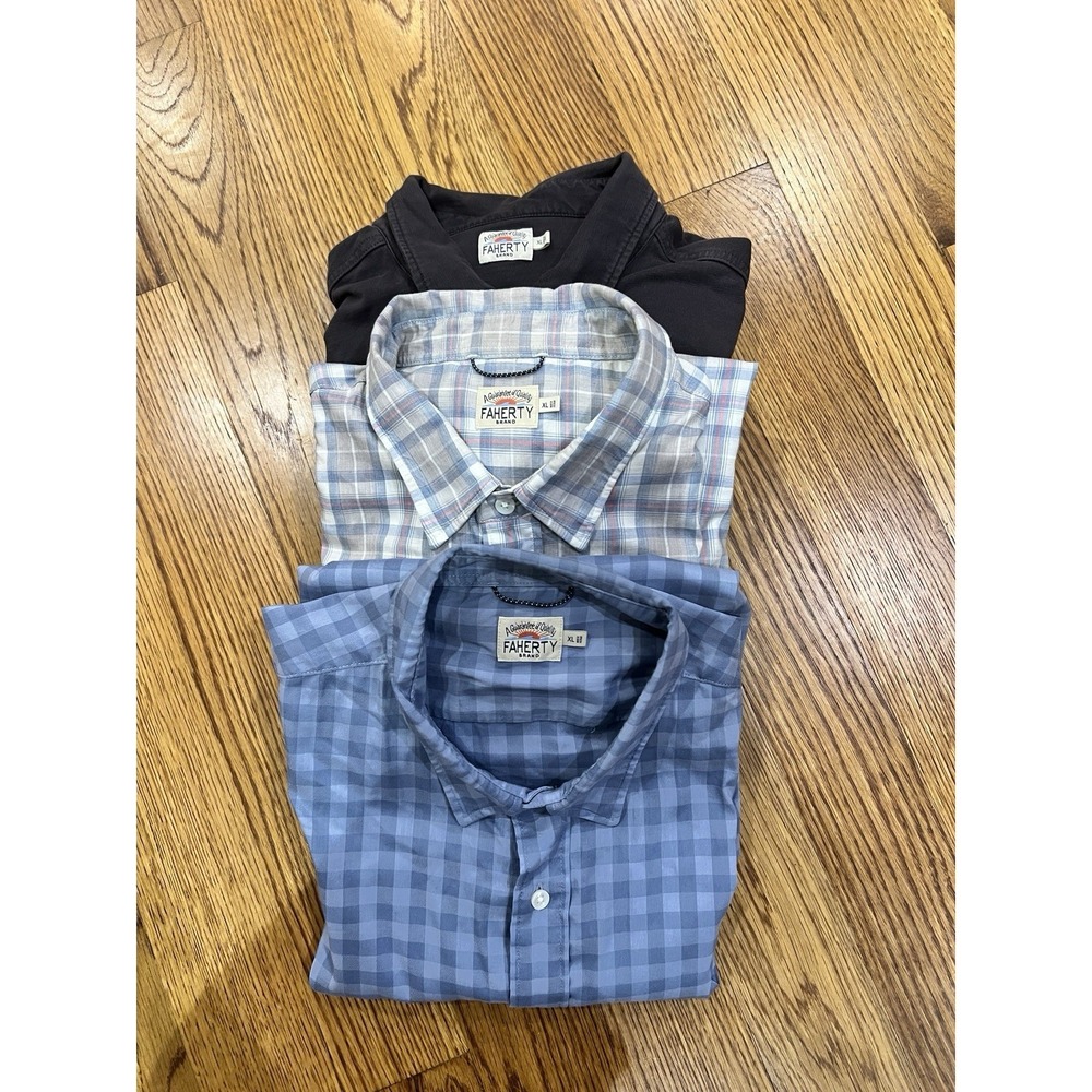 Faherty Brand Men's Lot Of 3 Long Sleeve Button Down Shirts Size XL